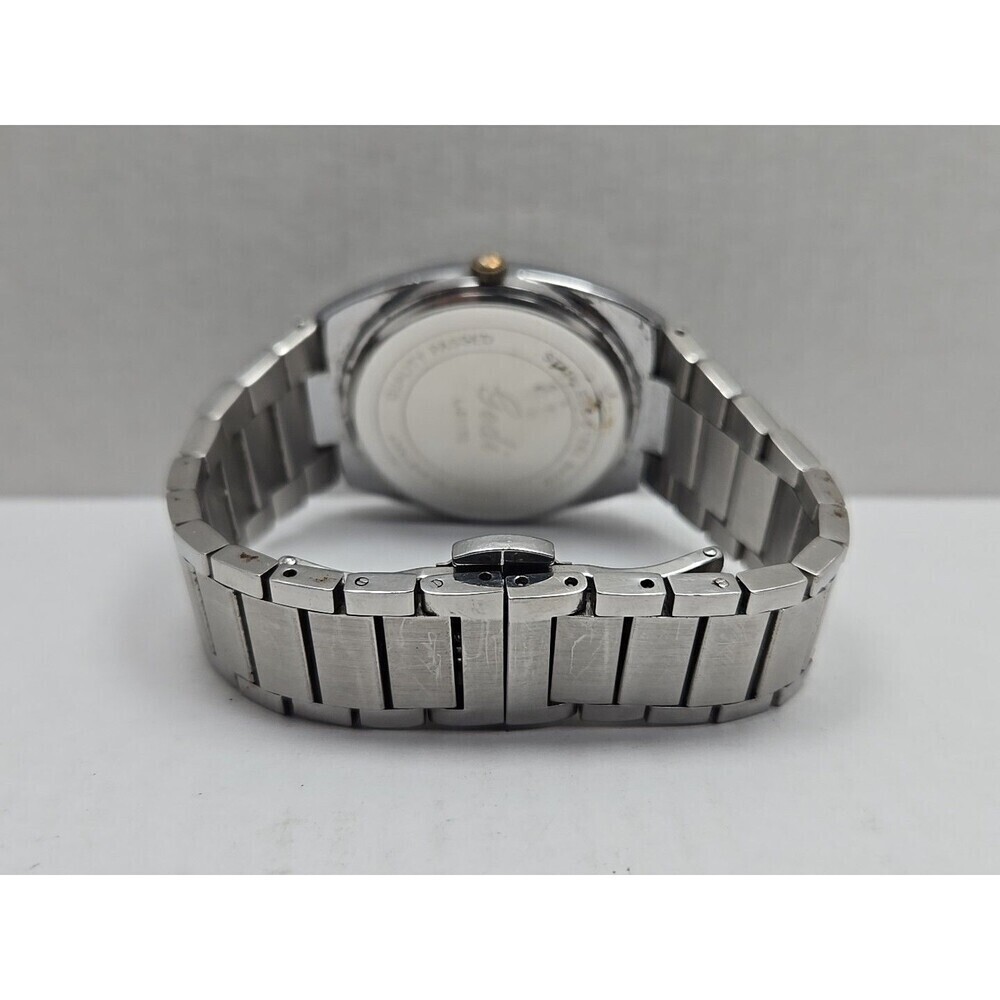 Gedi Quartz Day Date Silver Tone Cushion Case White Dial Women Watch New Battery - Picture 9 of 12